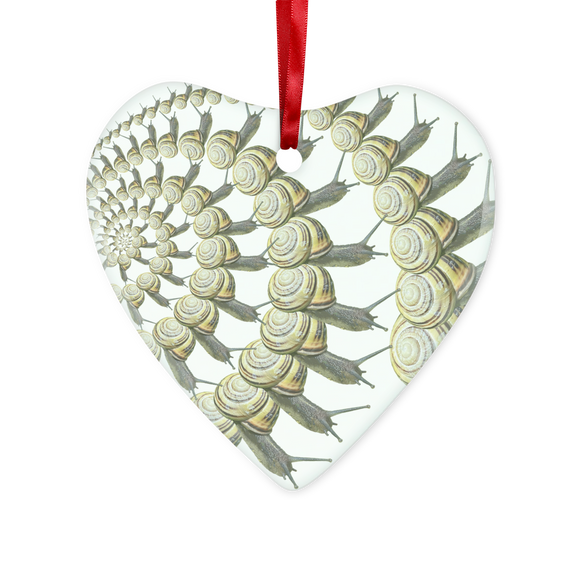 Snail Party Glass Hanging Ornament