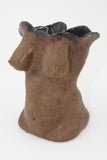 Ceramic torso bud vase, hand sculpted