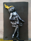 Ceramic '1920's Flapper' wall hanging